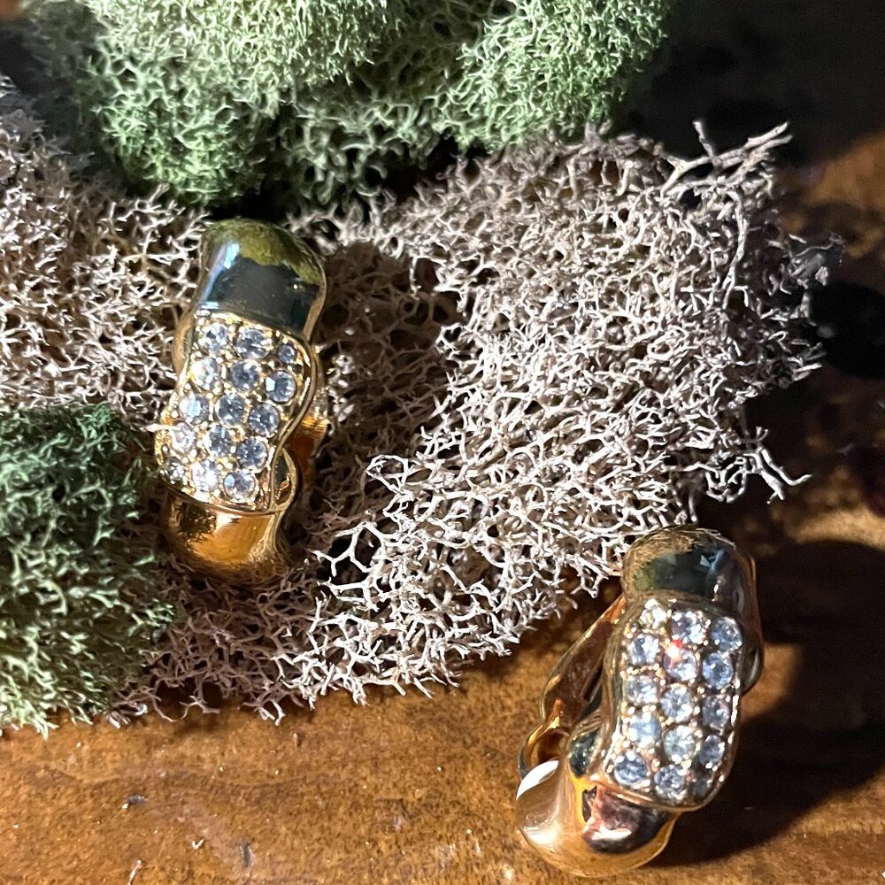 Vintage Gold Plated Clip on Earrings